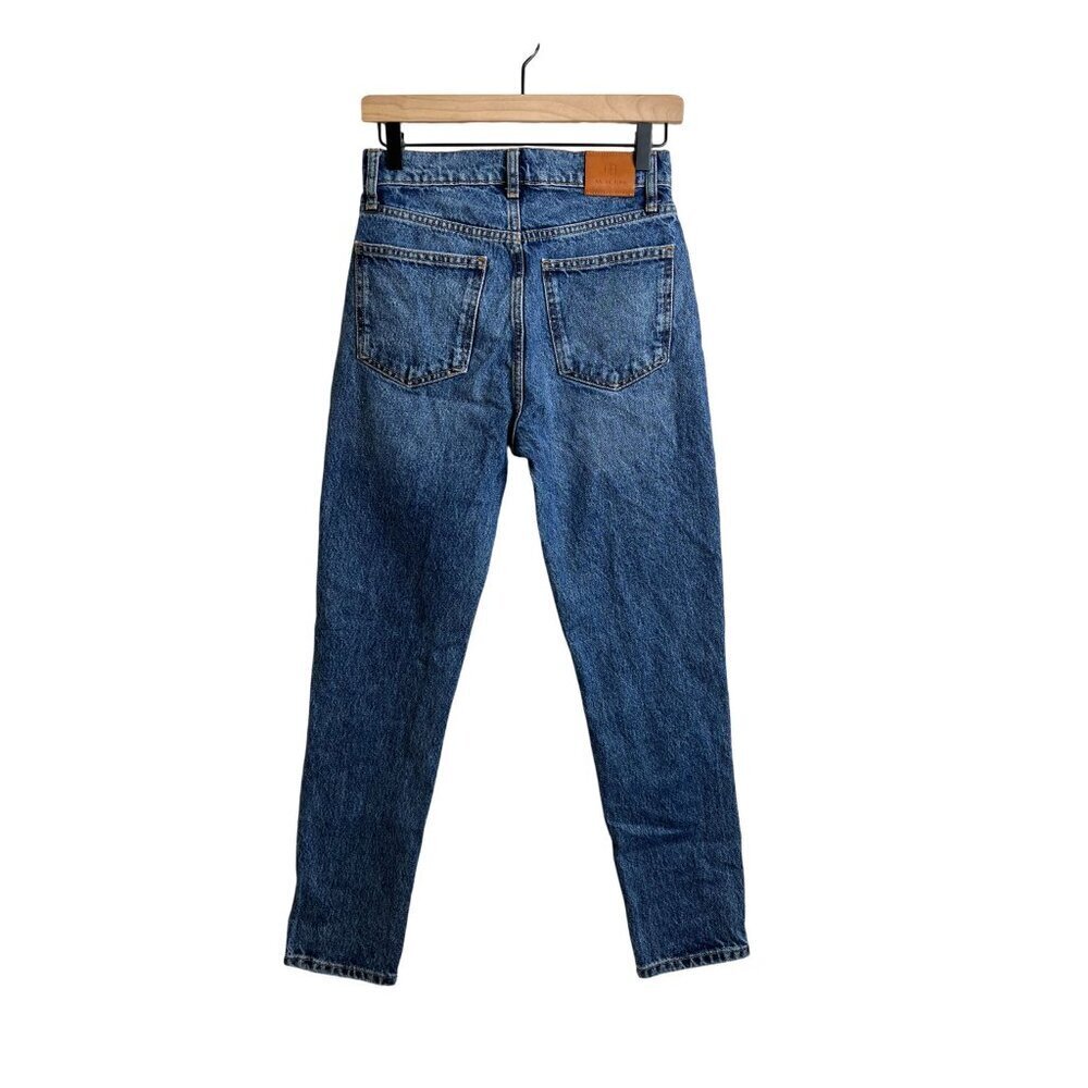Anine Bing Sonya Jeans Indigo Blue Size 26 Button Fly Straight Leg - Picture 2 of 7
